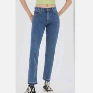 Aritzia Sunday Best High Waist Easton Split Hem Straight Leg Jean- Size 8
